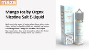Authentic Mango Ice E-Liquid by Orgnx Nicotine Salt