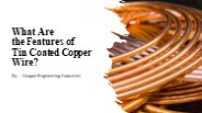 What Are the Features of Tin Coated Copper Wire?