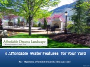 4 Affordable Water Features for Your Yard