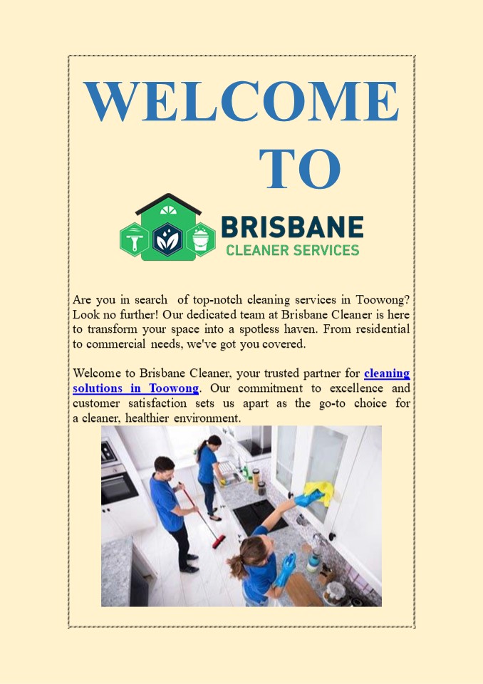 Professional Cleaning Services in Toowong