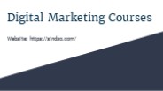Digital marketing courses