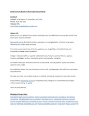 Bathroom & Kitchen Remodel Great Neck