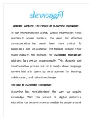 Bridging Borders: The Power of eLearning Translation