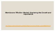 New Revenue Sources in Membrane Filtration Market