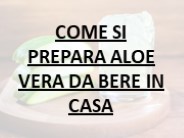 COME SI PREPARA ALOE VERA DA BERE IN CASA