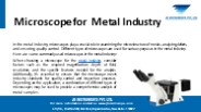 Microscope for Metal Industry