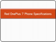 Red OnePlus 7 Phone Specifications