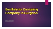 Best Interior Designing Company in Gurgaon