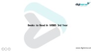 Books to Read in MBBS 3rd Year