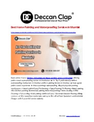 Best Home Painting and Waterproofing Services in Mumbai