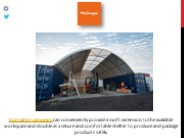 Container canopies and waste bay covers