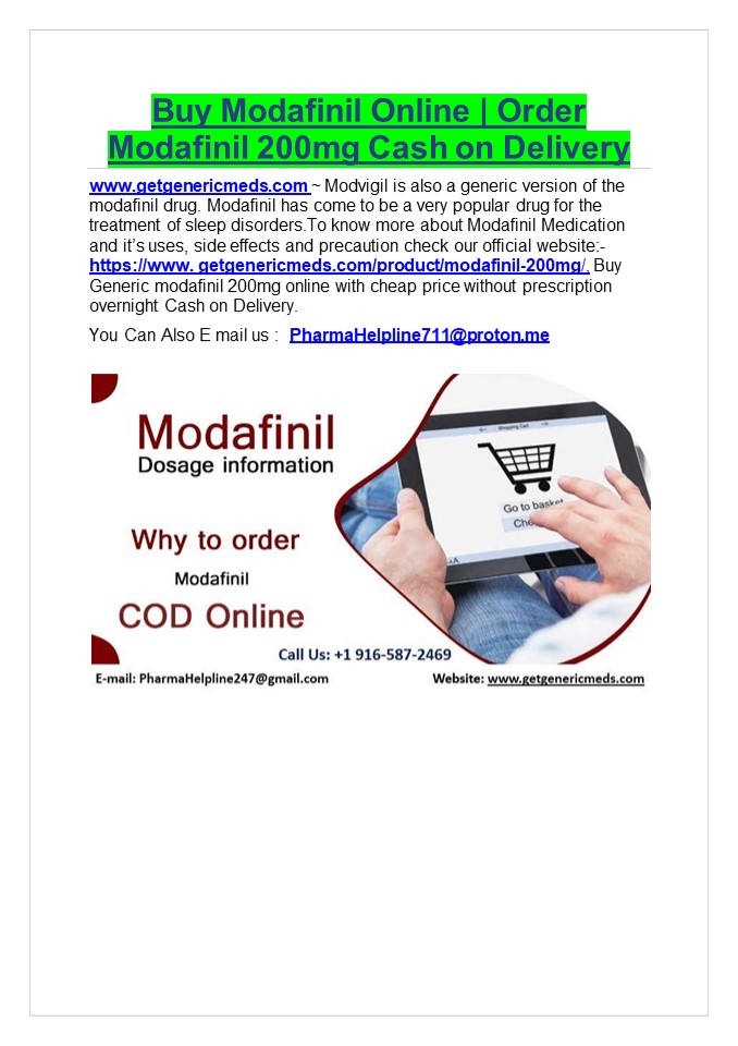 Buy Modafinil Online | Order Modafinil 200mg Cash on Delivery