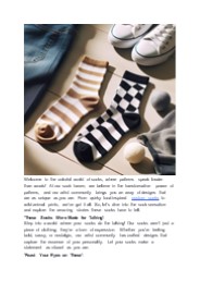 Custom Socks: Unleashing the Power of Patterns
