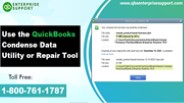 Walkthrough to Use the QuickBooks Condense Data Tool