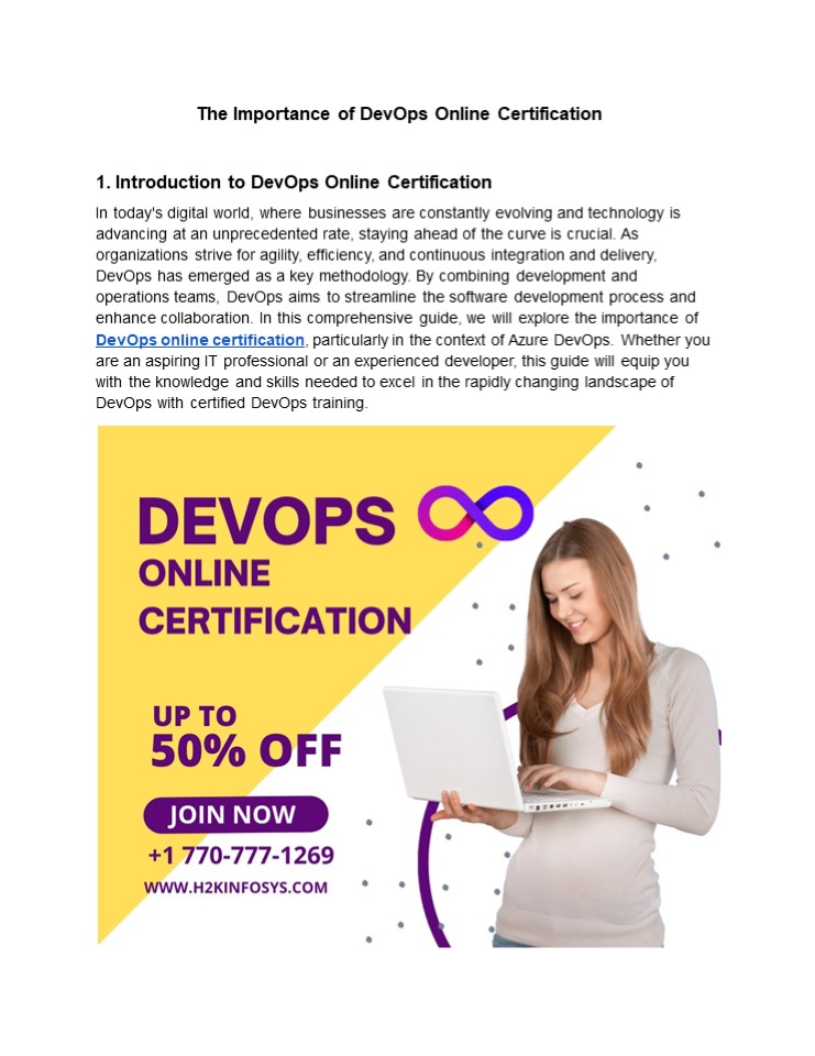 The Importance of DevOps Online Certification