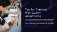 Tips for Creating High-Quality Assignments