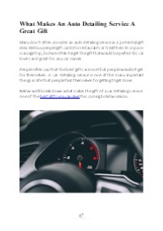 What Makes An Auto Detailing Service A Great Gift