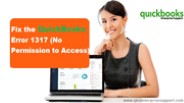 Different Ways of Fixing QuickBooks Install Error 1317