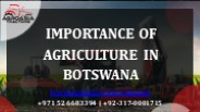 Importance of agriculture in Botswana