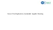 Future-Proofing Business: Sustainable Supplier Financing