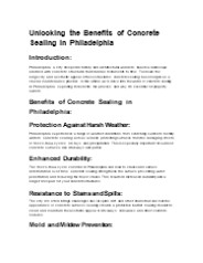 concrete sealing philadelphia