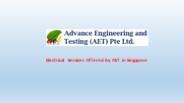 Electrical Services Offered by AET in Singapore