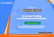 Concrete Testing Lab Equipments Suppliers
