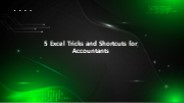 5 Excel Tricks and Shortcuts for Accountants