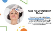 Face Rejuvenation In Dubai