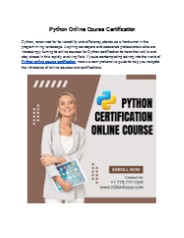 Python Online Course Certification