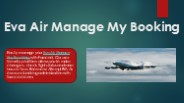 Manage Booking Eva Air