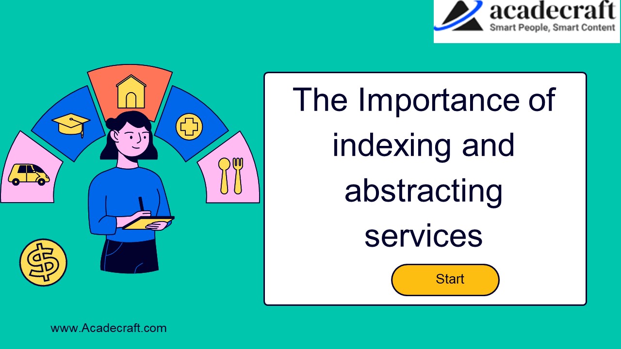 The Importance of indexing and abstracting services