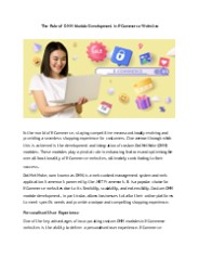 The Role of DNN Module Development in E-Commerce Websites