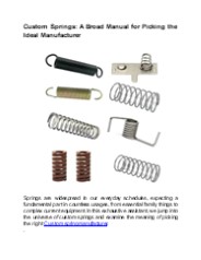 CUSTOM SPRING MANUFACTURER