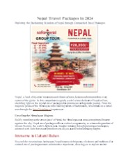 Nepal Travel Packages  2024