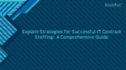 Contract Staffing | IT Contract Staffing | Maintec