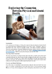Exploring the Connection Between Physical and Mental Health