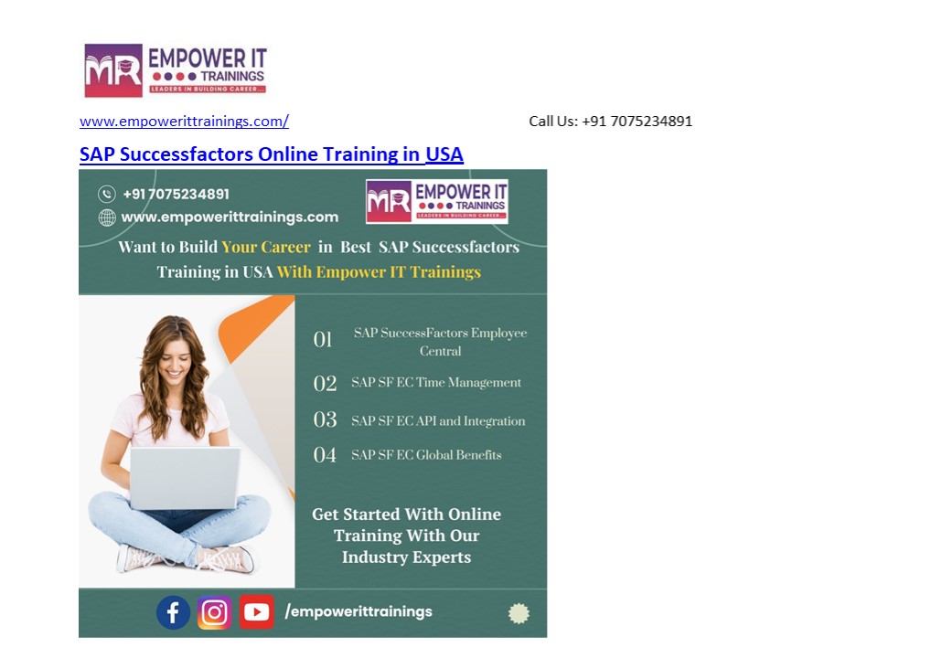 Best SAP Successfactors Online Training in Near me USA