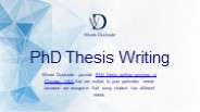 PhD Thesis Writing Service in Chicago, USA