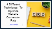 4 Different Techniques To Optimize Website Conversion Rate