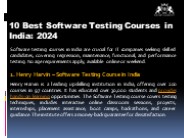 10 Best Software Testing Courses in India: 2024
