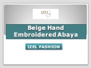 Beige Hand Embroidered Abaya