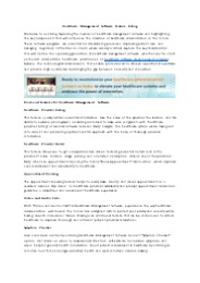 Healthcare Management Software Feature Listing