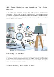 SEO Pulse Monitoring and Maximizing Your Online Presence