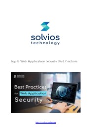 Top 6 Web Application Security Best Practices