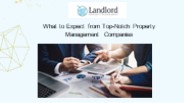 What to Expect from Top-Notch Property Management Companies