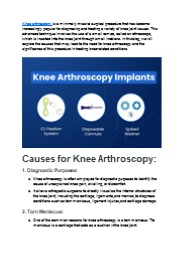 What is Knee Arthroscopy: Causes, Need &amp; Implants