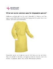 What are some common uses for disposable aprons? (1)
