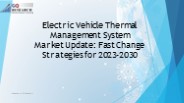 Electric Vehicle Thermal Management System