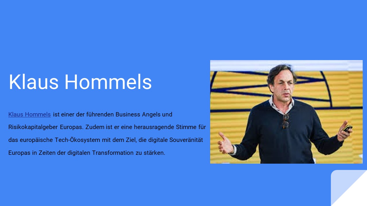 Klaus Hommels Eine Geschäftsreise der Innovation